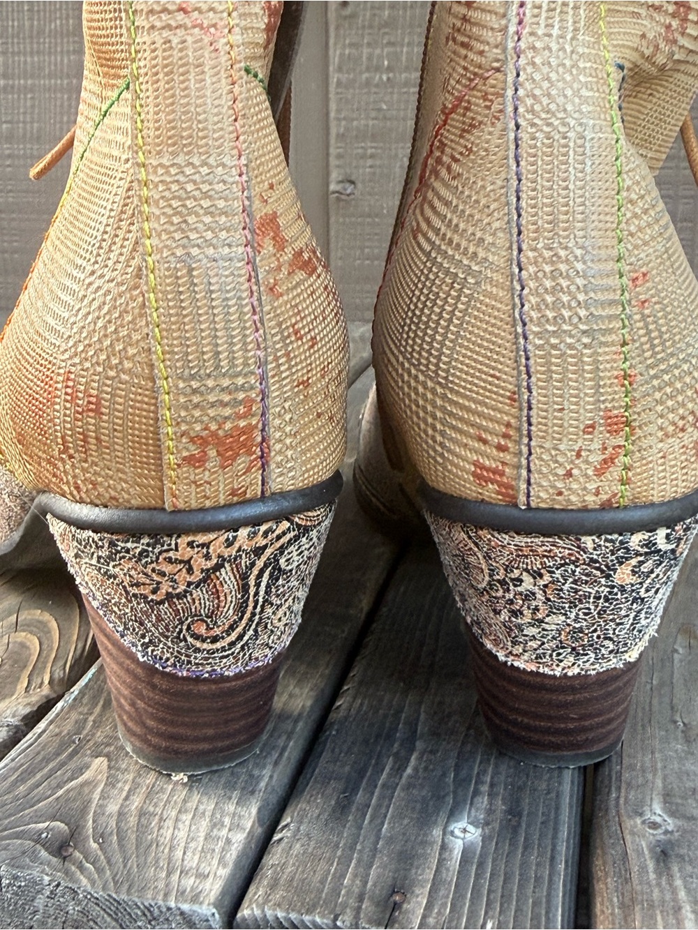 L’Artiste by Spring Step Leather Multi Print Boot Size 9 (40EU) - Picture 13 of 15